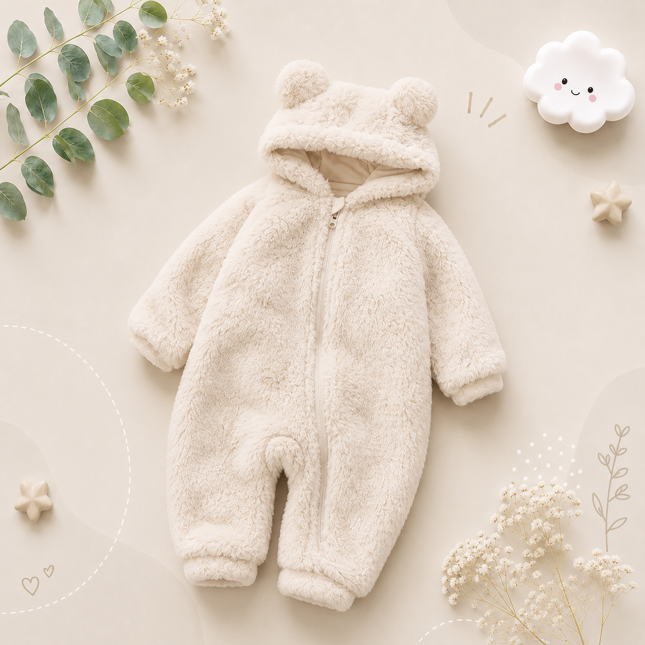 The Atlas - Winter Baby Unisex  Flannel Romper Cozy Jumpsuit Outfit Set for Newborn‑5 Years