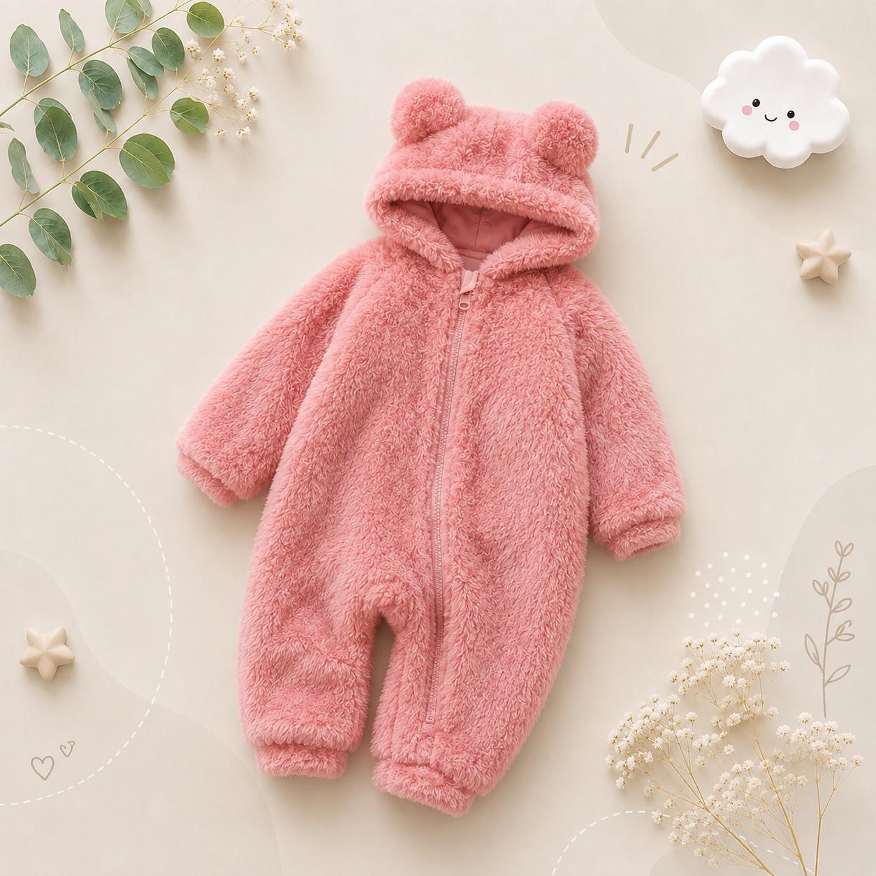 The Atlas - Winter Baby Unisex  Flannel Romper Cozy Jumpsuit Outfit Set for Newborn‑5 Years