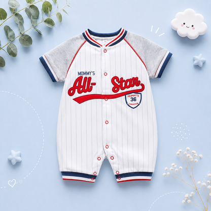 The Joshua - Baby Boy Overalls Sports Short Sleeve Cotton Rompers