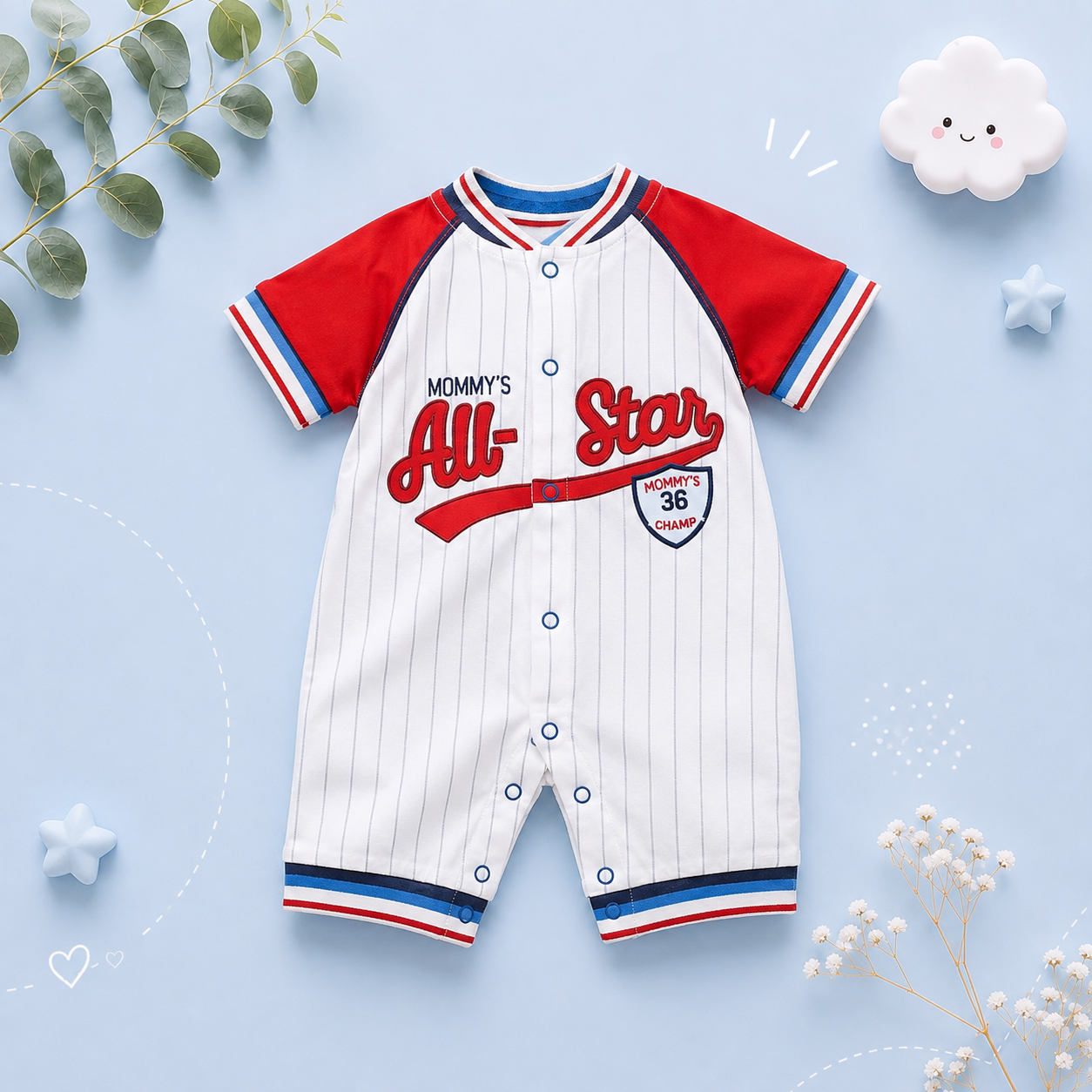 The Joshua - Baby Boy Overalls Sports Short Sleeve Cotton Rompers