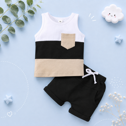 The Echo - Patchwork Crew Tank Tees + Shorts
