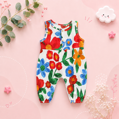 The Phoebe - Baby Girl Sleeveless Flower Print