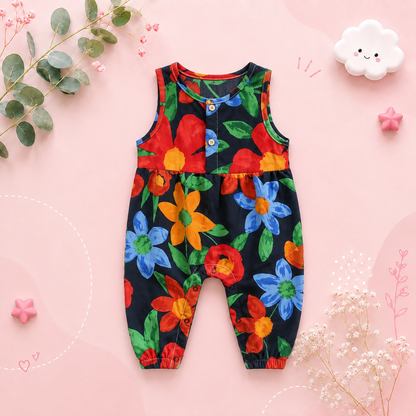 The Phoebe - Baby Girl Sleeveless Flower Print