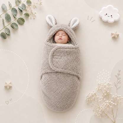 The Cameron - Soft Bunny Ears Swaddle Blankets (Without Legs)