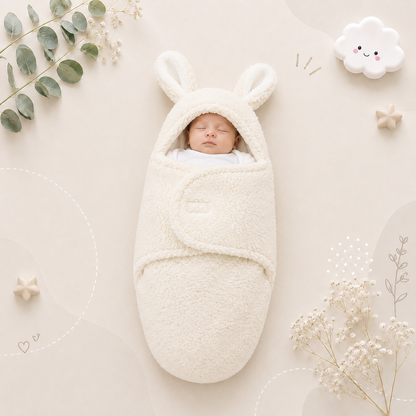 The Cameron - Soft Bunny Ears Swaddle Blankets (Without Legs)