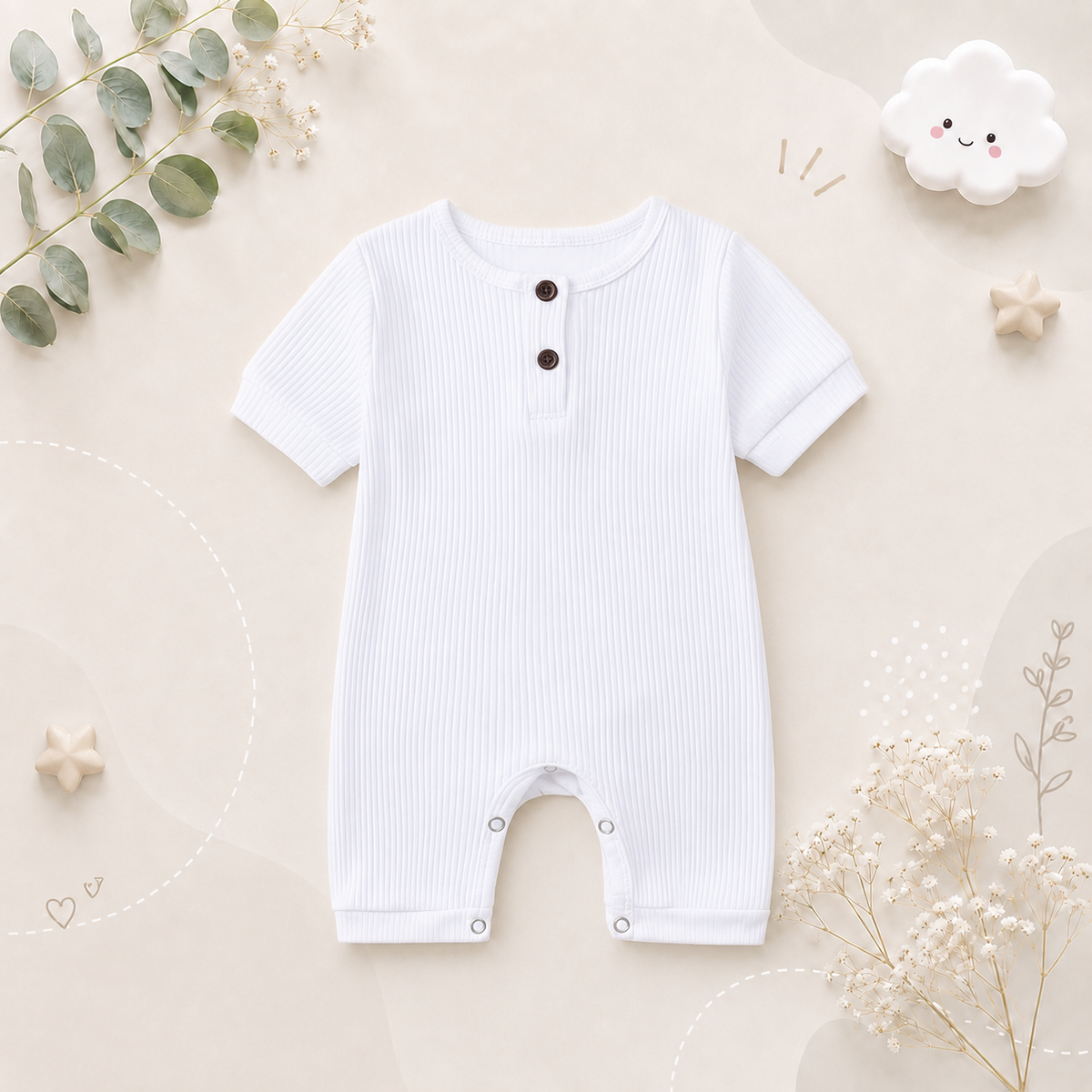 The Sammie - Solid Colour Baby Romper