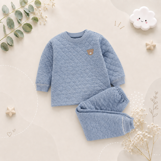The Zion - Baby Unisex Solid Colour Bear Tops + Pants