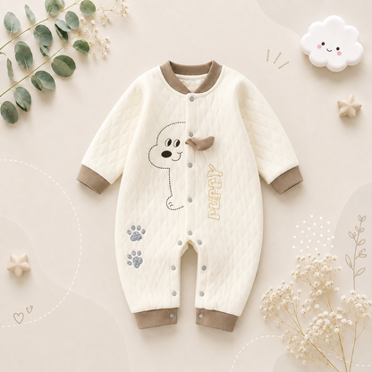 The Kasai - Newborn Baby Thick Cotton Romper Warm Jumpsuit Autumn Winter Outfit