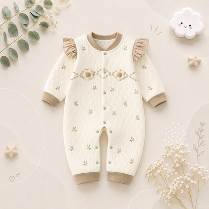 The Kasai - Newborn Baby Thick Cotton Romper Warm Jumpsuit Autumn Winter Outfit