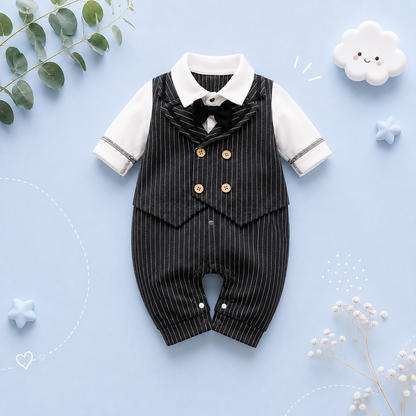 The Cruz - Baby Boy Long sleeved Attending Party Style Bowtie Tailcoat Formal Dress
