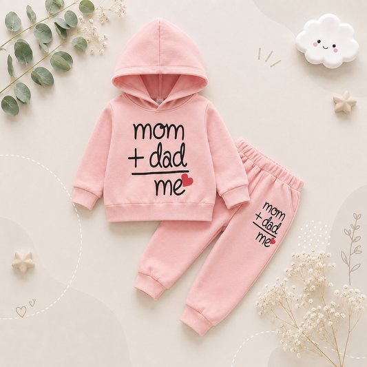 The Alora - Unisex I Love Papa Print Long Sleeve Hoodie + Pants