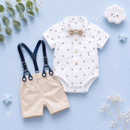The Oakley - Solid Romper + Belt Pants Set