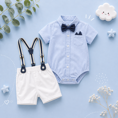 The Oakley - Solid Romper + Belt Pants Set