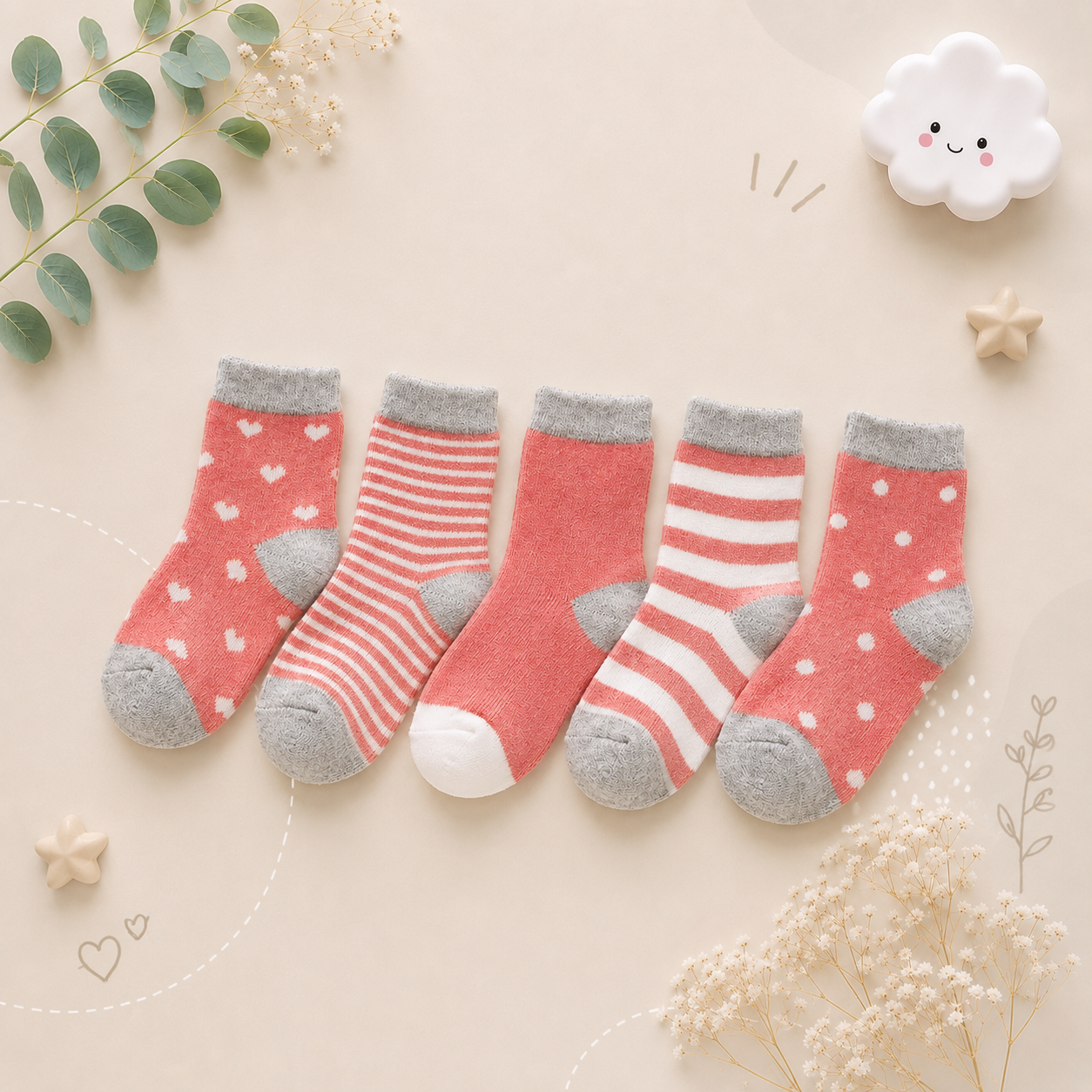 The Reese - Kids Pure Cotton Socks