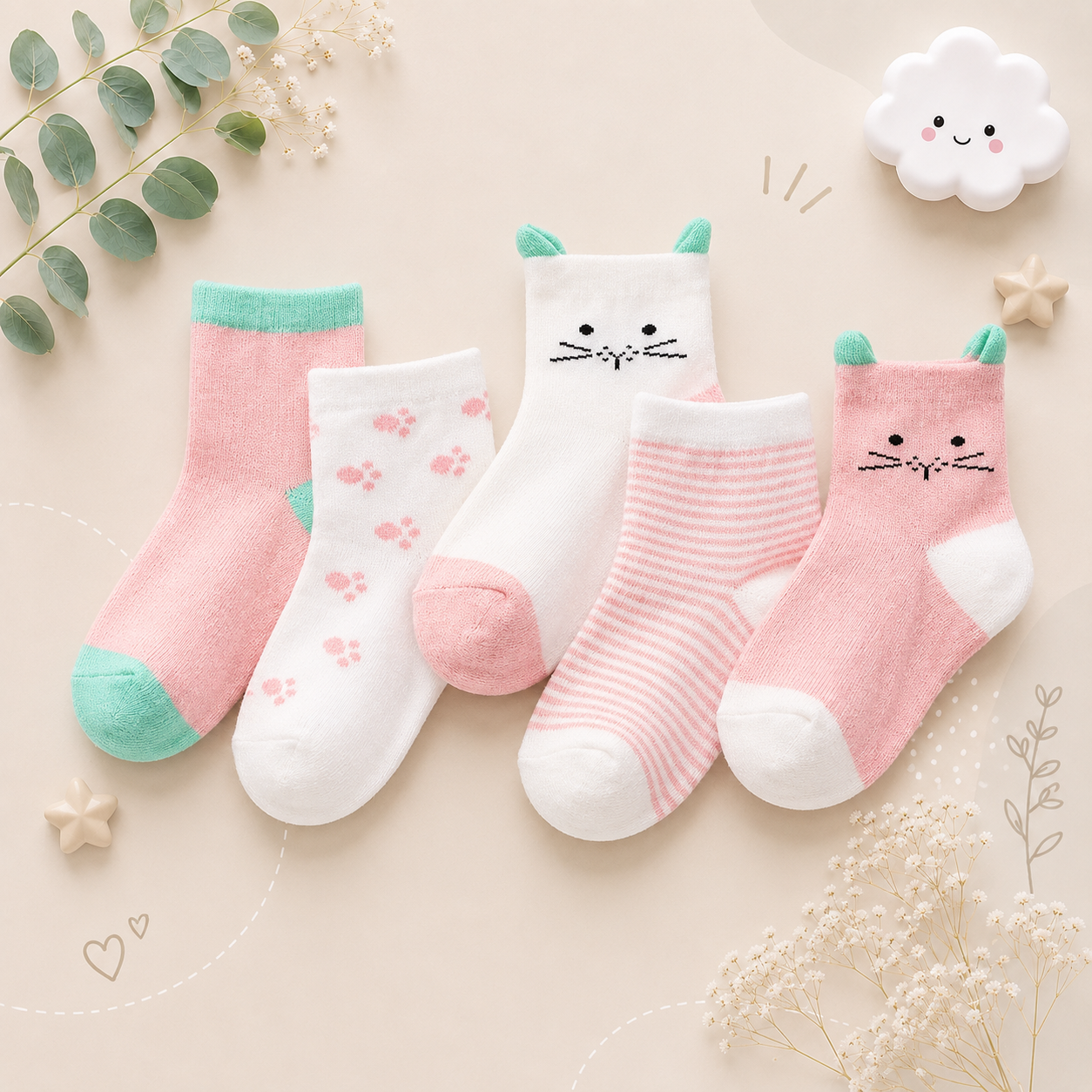 The Reese - Kids Pure Cotton Socks