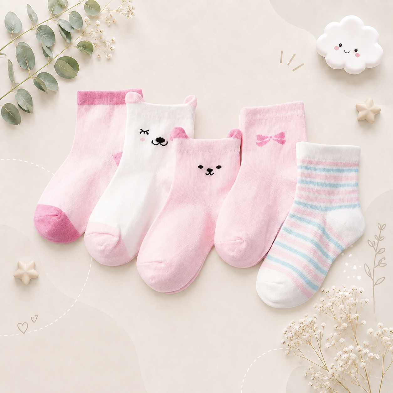 The Reese - Kids Pure Cotton Socks