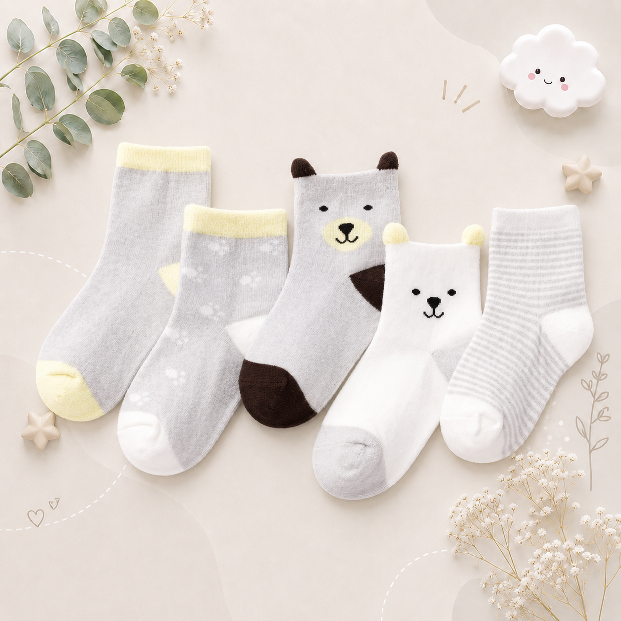 The Reese - Kids Pure Cotton Socks