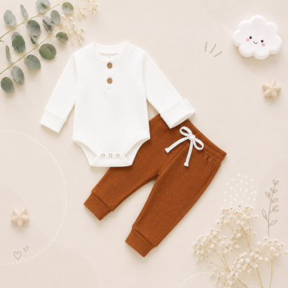 The James - Ribbed Plain Long Sleeve + Pants