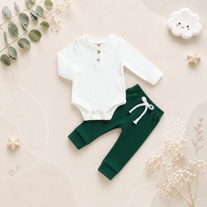 The James - Ribbed Plain Long Sleeve + Pants