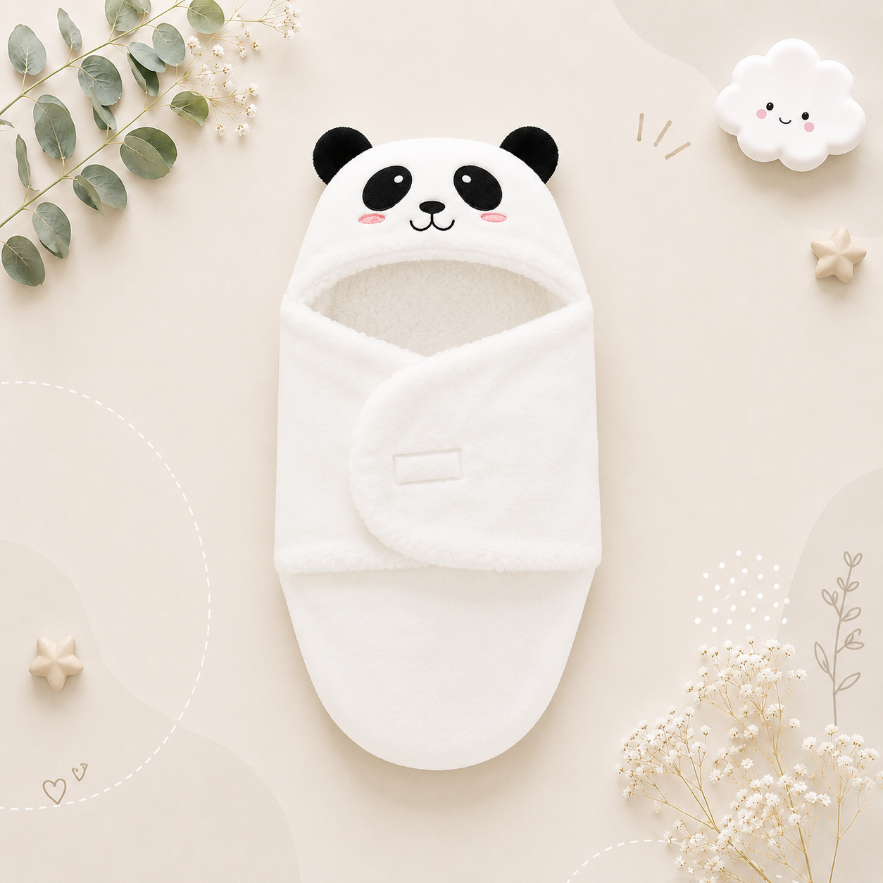 The Dylan - Baby Sleeping Bag Warm Flannel Cocoon - Newborn Autumn Winter Swaddle Wrap