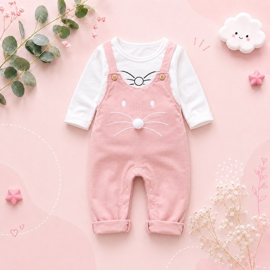 The Parker - Newborn Baby Girl 2PC Outfit Set – T-Shirt & Pants Spring Casual Clothing