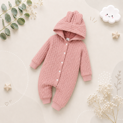 The Drew - Ear Hooded Long Sleeve Romper