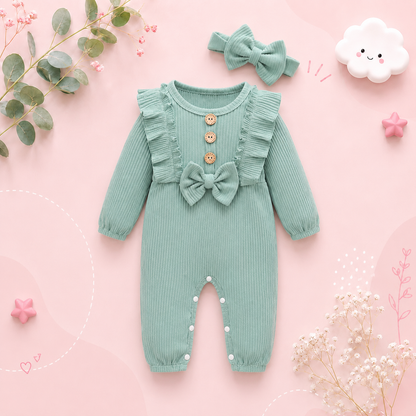 The Everest - Long Sleeve Romper + Headband
