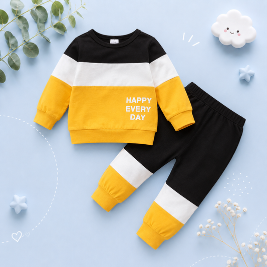 The Noel - Newborn Baby Boy Casual Sport Outfit Long Sleeve Top & Pants Set 0-2Y