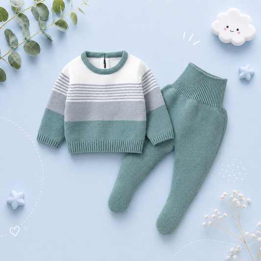 The Matthew - Newborn Baby Knit Sweater and Leggings Set Warm Autumn Winter Wear
