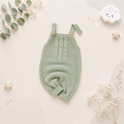The Mavy - Unisex Baby Knitted Sleeveless Romper Solid Color Spring Fall One Piece Outfit