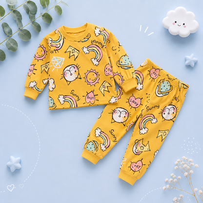The Jazz - Unisex Baby 2PCS Cotton Long Sleeve Top & Pants Set Soft Pajamas