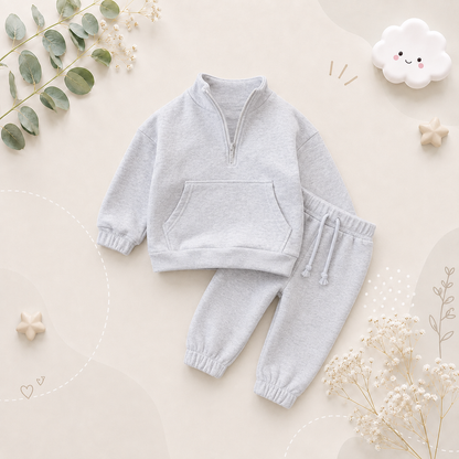 The Hannah - Baby Kids 2PC Cotton Sweatshirt & Pants Set Toddler Girl Boy Spring Autumn Outfit
