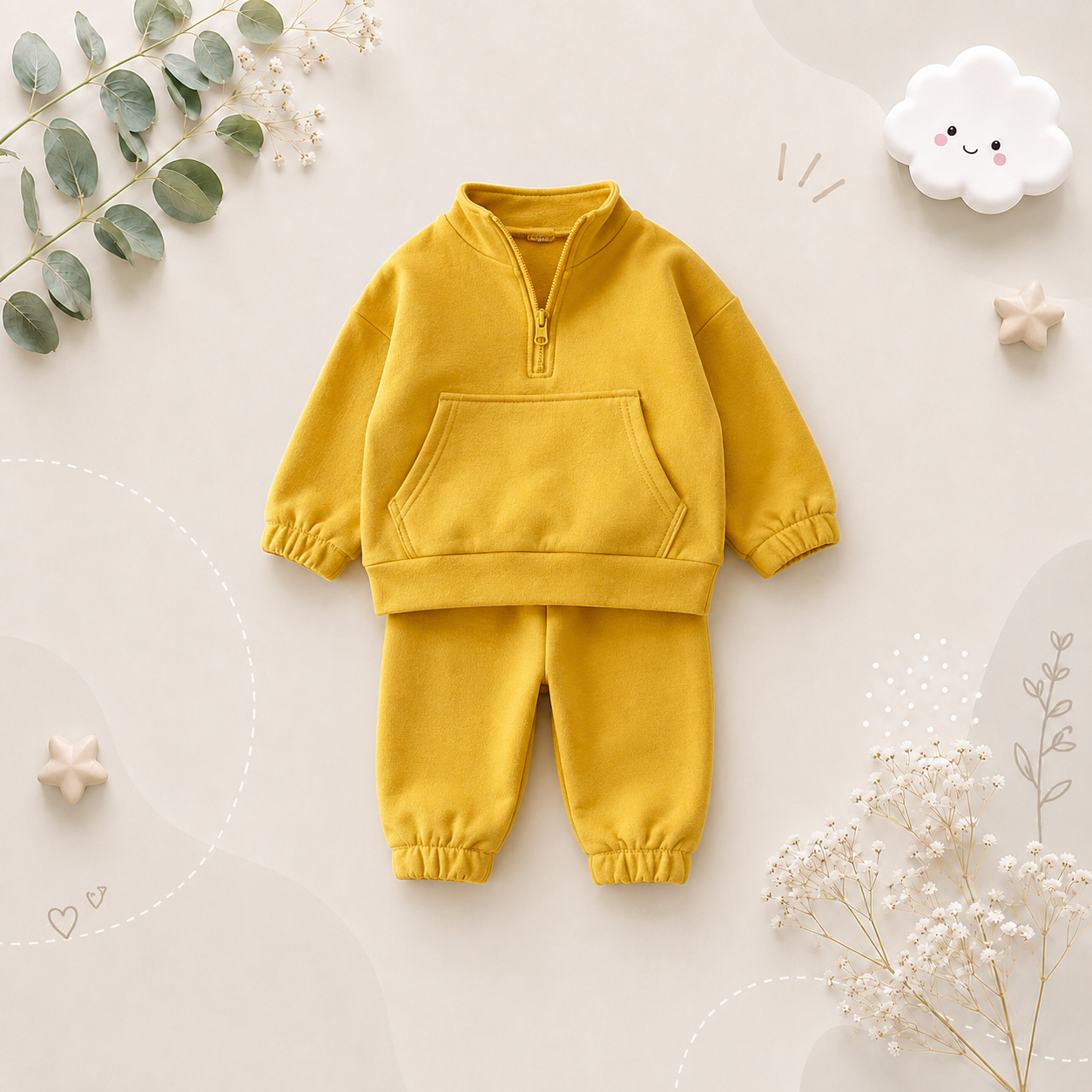 The Hannah - Baby Kids 2PC Cotton Sweatshirt & Pants Set Toddler Girl Boy Spring Autumn Outfit