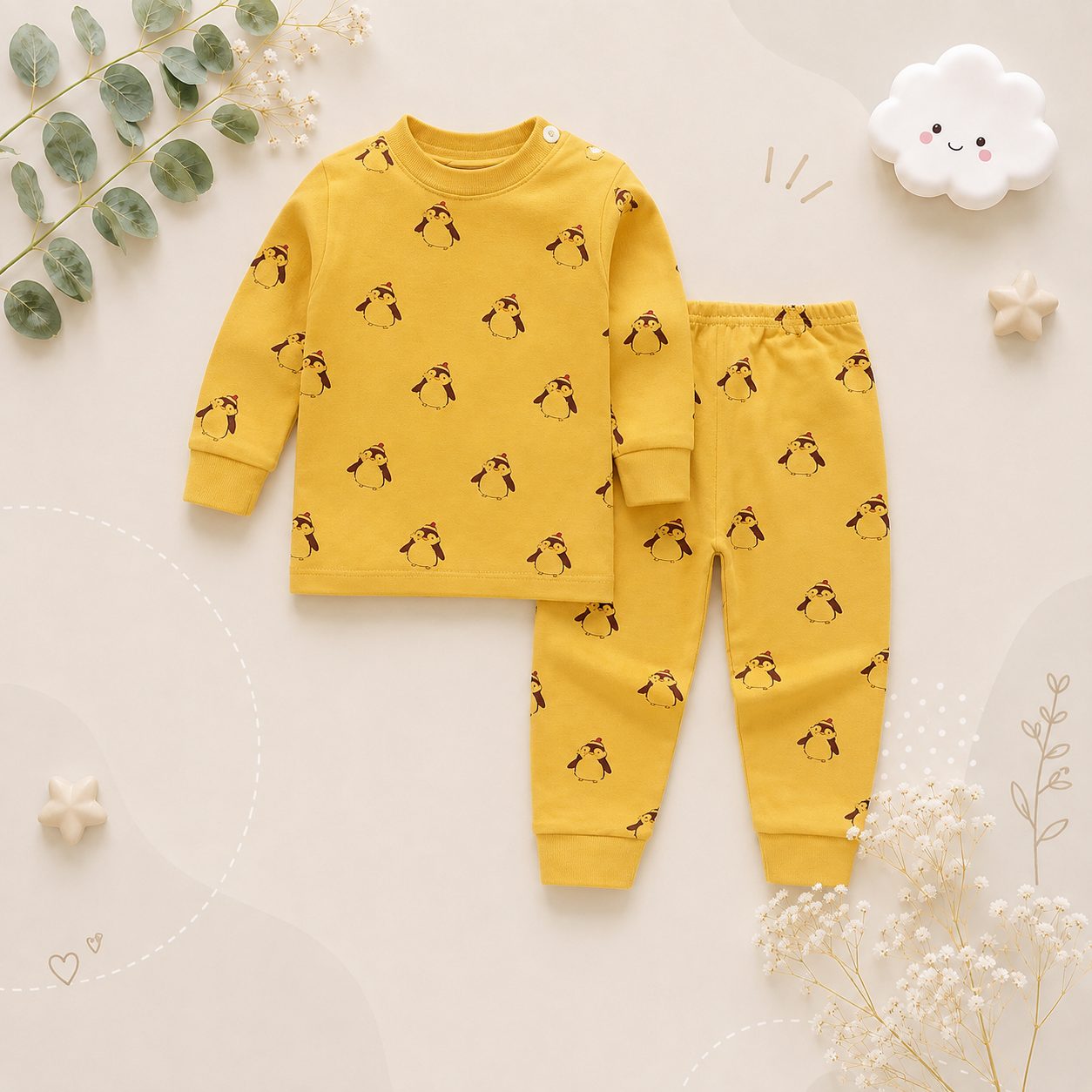 The Levi - Unisex Cotton Cartoon Sweatshirt & Pants Set