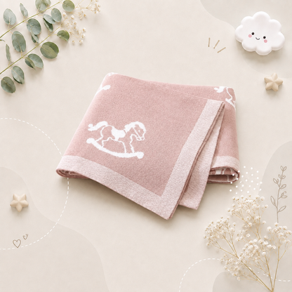 The Caden - Baby Unisex 100*80cm Horse Design Swaddle Blanket