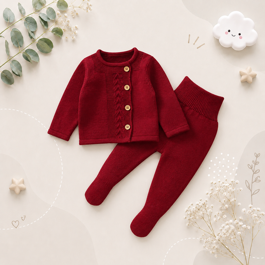 The Matthew - Newborn Baby Knit Sweater and Leggings Set Warm Autumn Winter Wear