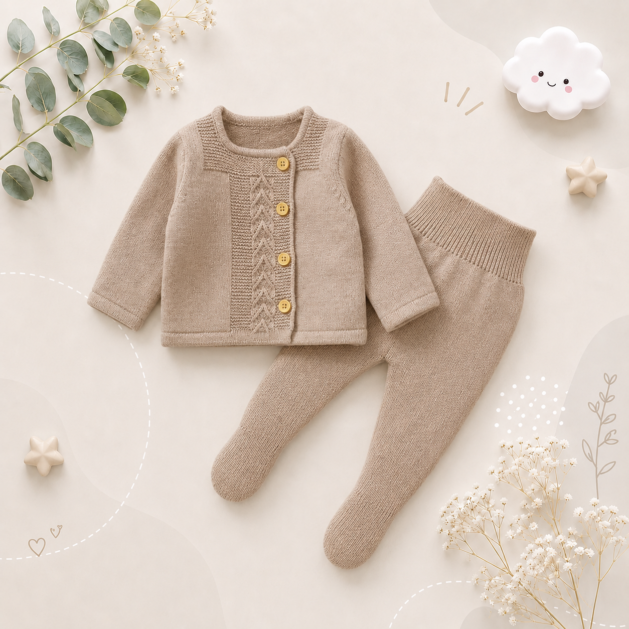 The Matthew - Newborn Baby Knit Sweater and Leggings Set Warm Autumn Winter Wear
