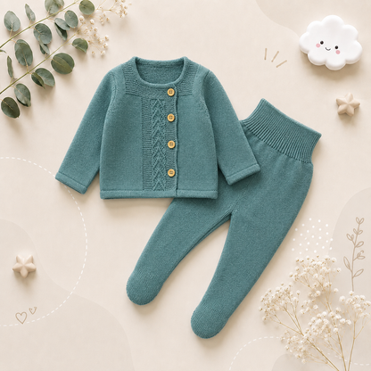 The Matthew - Newborn Baby Knit Sweater and Leggings Set Warm Autumn Winter Wear