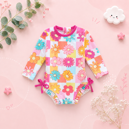 The Samara - Baby Girl Flower & Butterfly Print Bikini Swimsuits