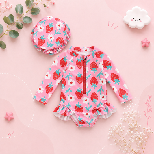 The Adelaide - Baby Girl Long Sleeve Beachwear