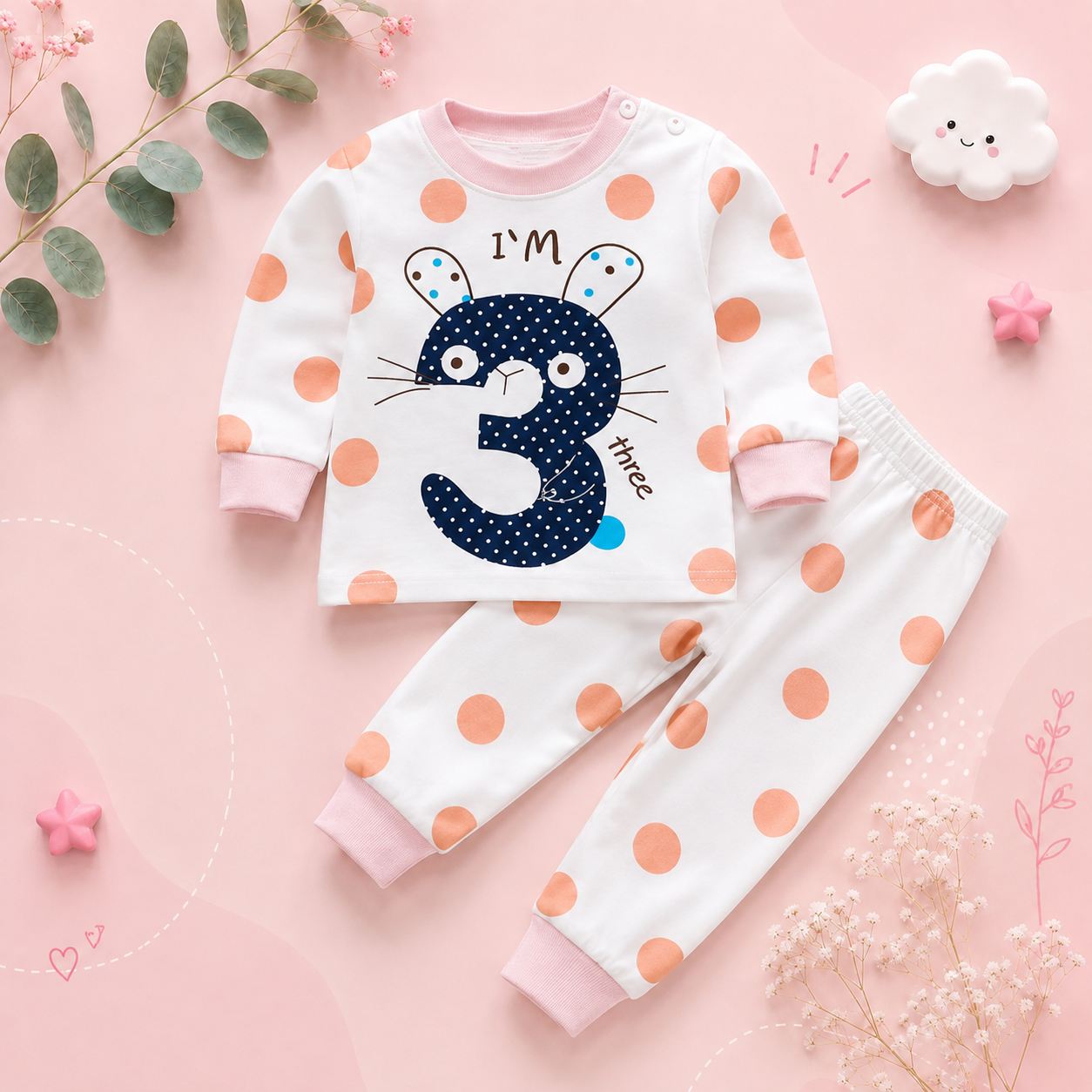 The Winona - Unisex Cotton Cartoon Sweatshirt & Pants Set