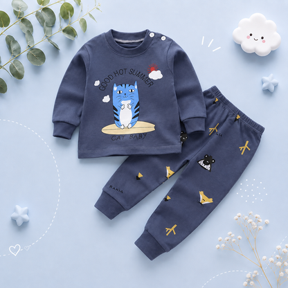 The Amiri - Unisex Cotton Cartoon Sweatshirt & Pants Set