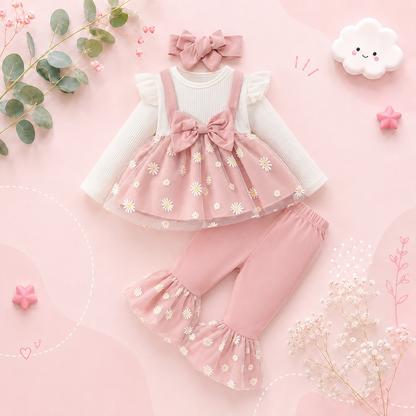 The Merill - Pink Polka Tops & Pants Casual Trouser Set