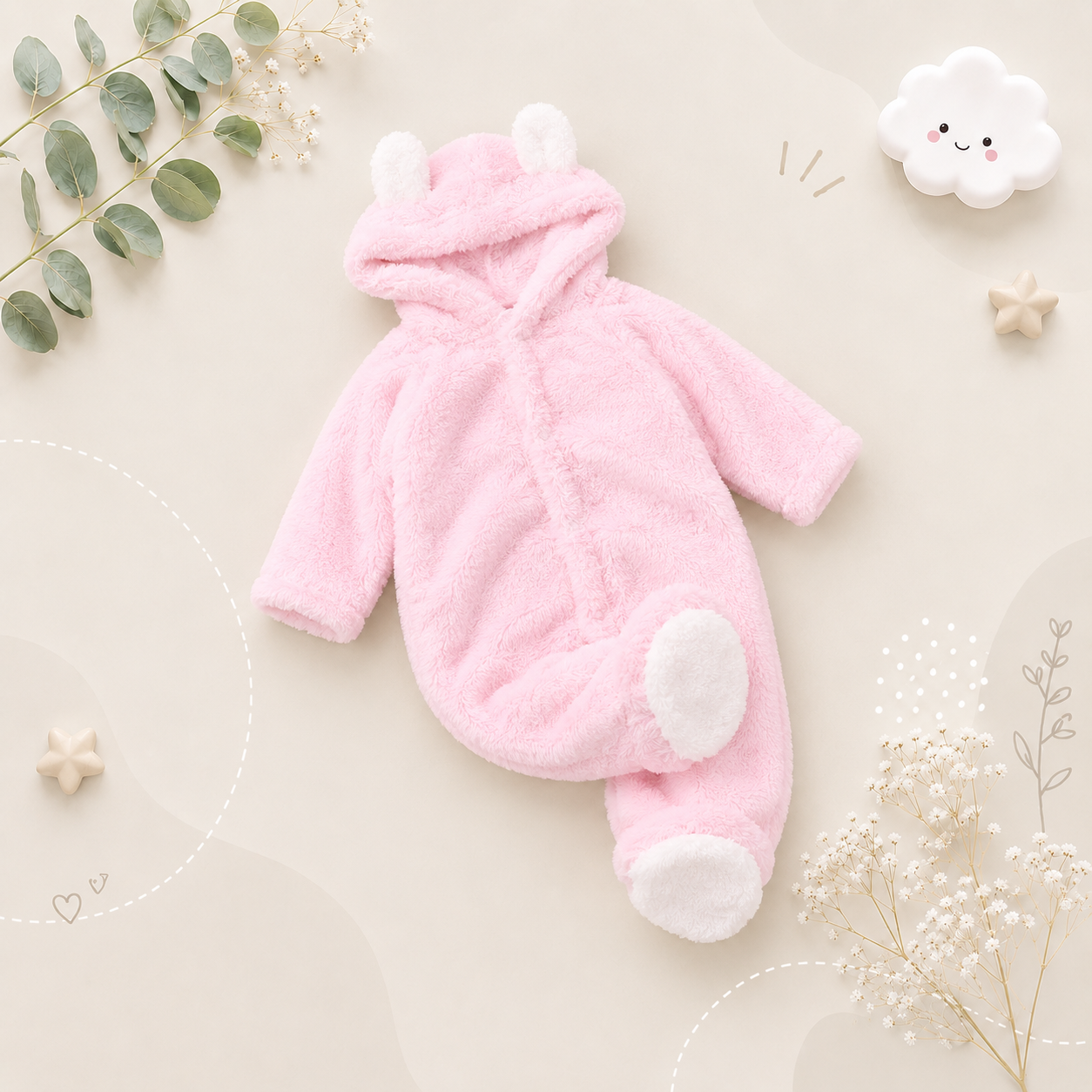 The Lowen - Winter Bear Long Sleeve Playsuit