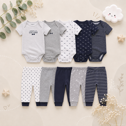 The Wyatt - Blue Gentlemen Unisex Rompers + Pants