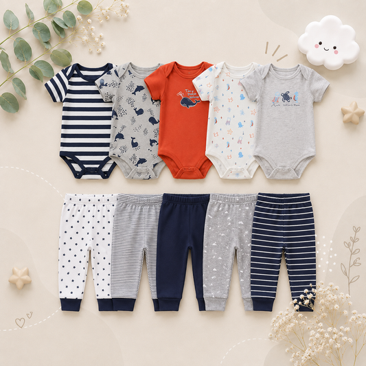 The Wyatt - Ocean Creatures Unisex Rompers + Pants