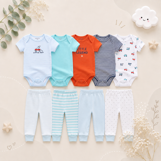 The Wyatt - Little Boy Cool Unisex Rompers + Pants