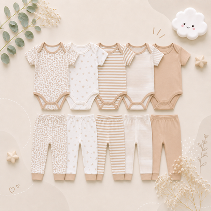 The Wyatt - Brown Unisex Rompers + Pants