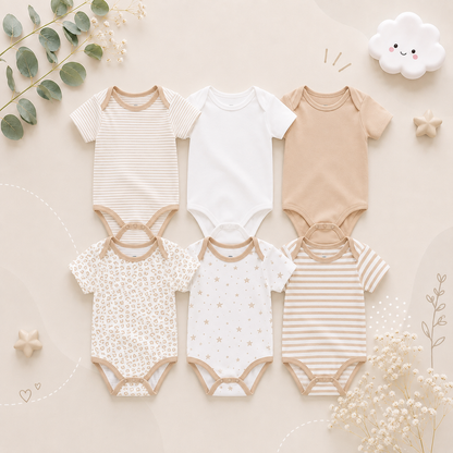 🚨PROMO ALERT! Get the 6‑pc Everyday Romper Set + FREE 3 Pairs of Socks!🚨