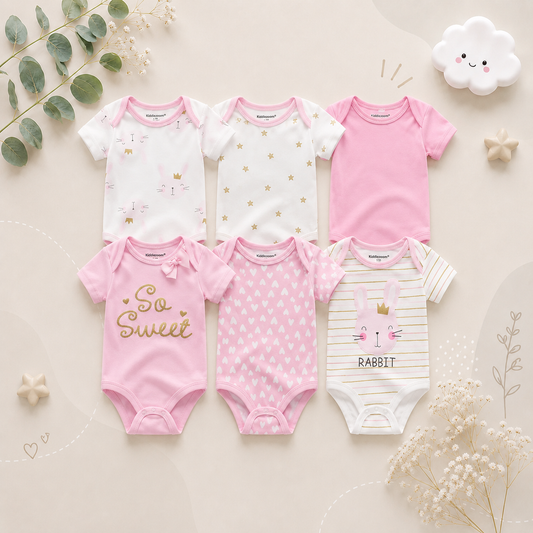 The Yen - 6pcs Unisex Romper/ Onesies - So Sweet Set